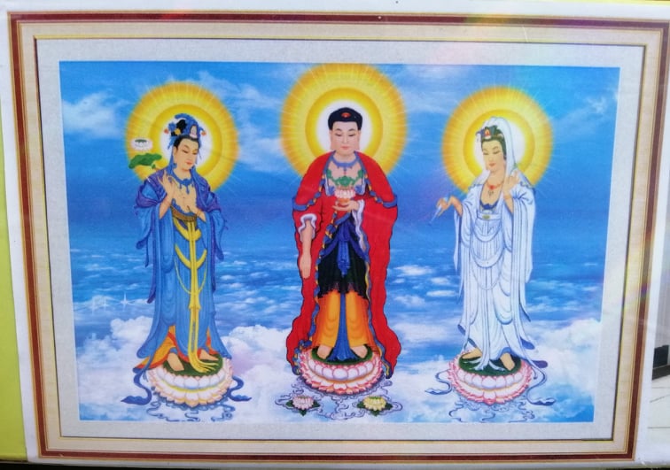Tranh đính đá tam thế phật dd9712