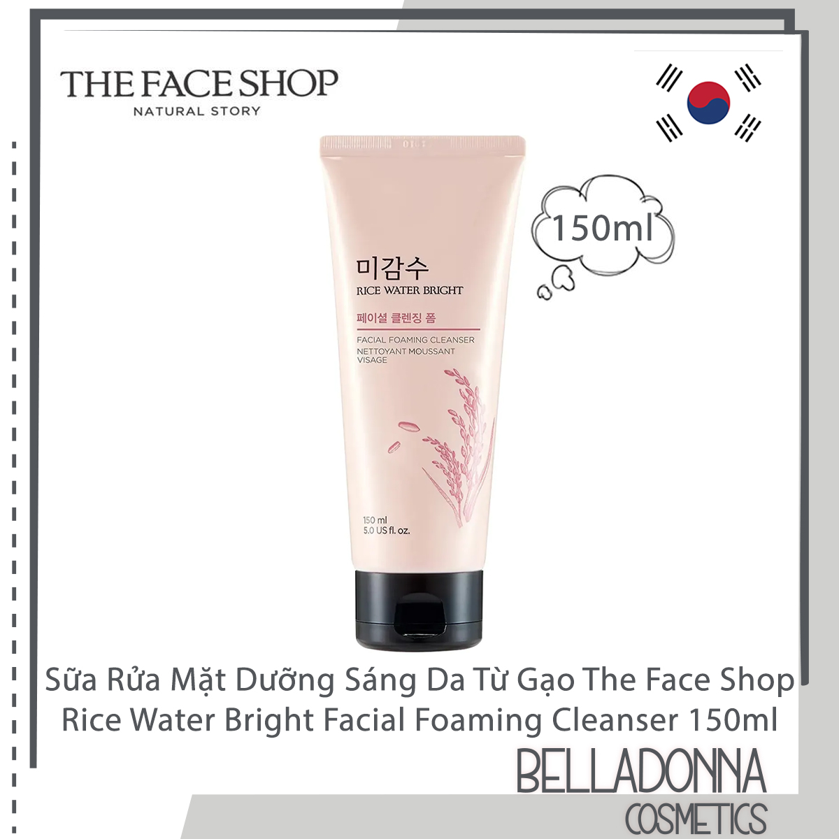 The Face Shop Rice Water Bright Facial Foaming Cleanser