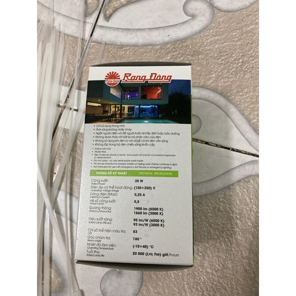 Đèn led trụ 20w Rạng Đông ánh sáng trắng