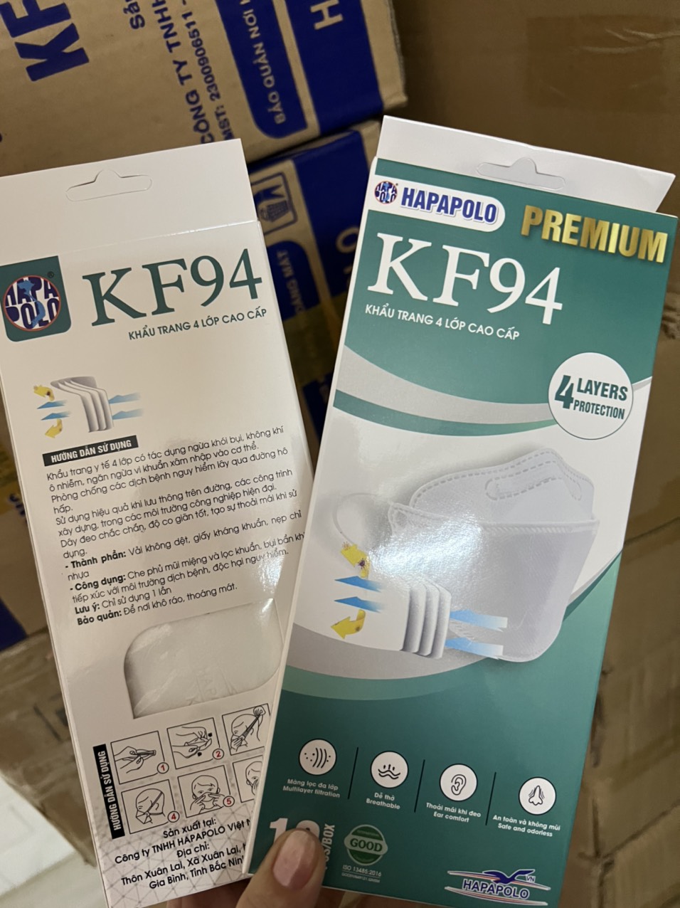 Hộp 10 chiếc Khẩu trang 4D - Khẩu trang KF94