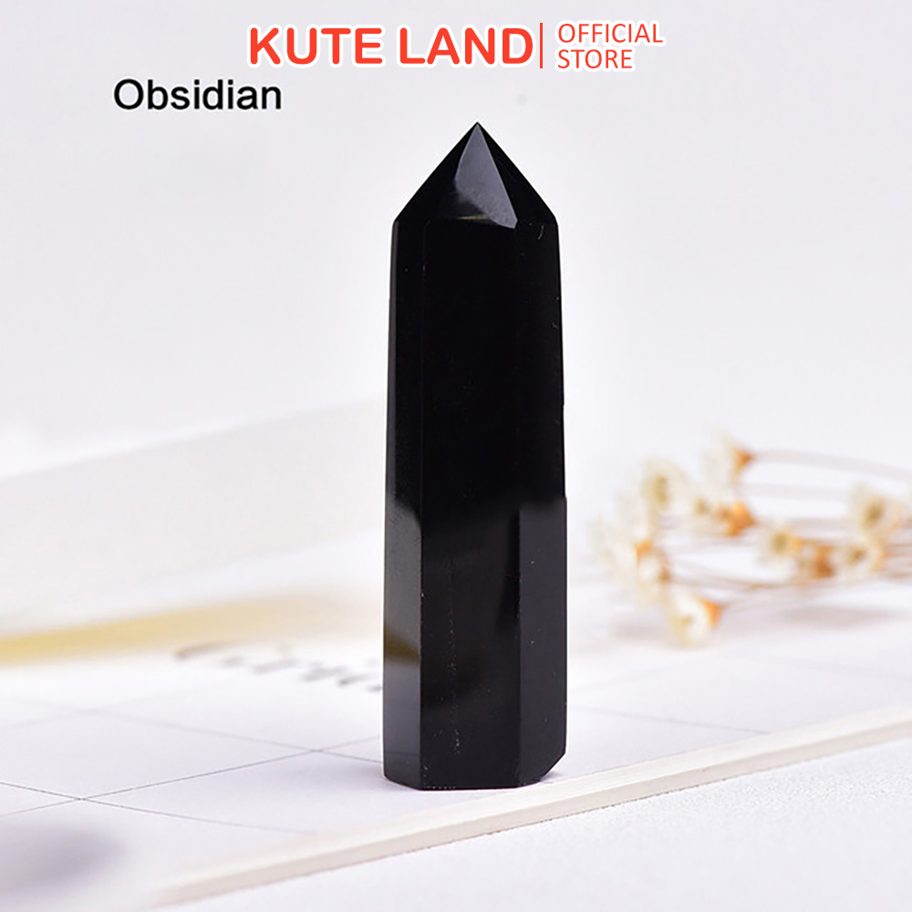 Trụ Đá Thanh Tẩy Obsidian