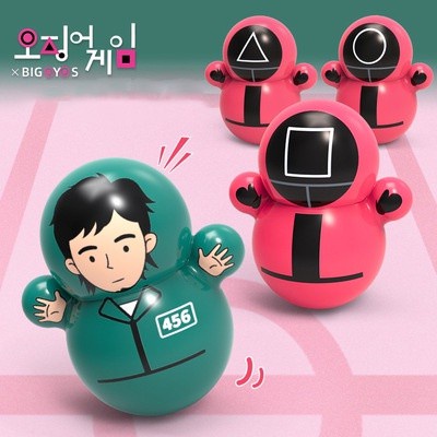 Lật đật squid game mini, đồ chơi lật đật mini doraemon cho bé cute dễ thương giá rẻ (pikachu, trò chơi con mực, minion)