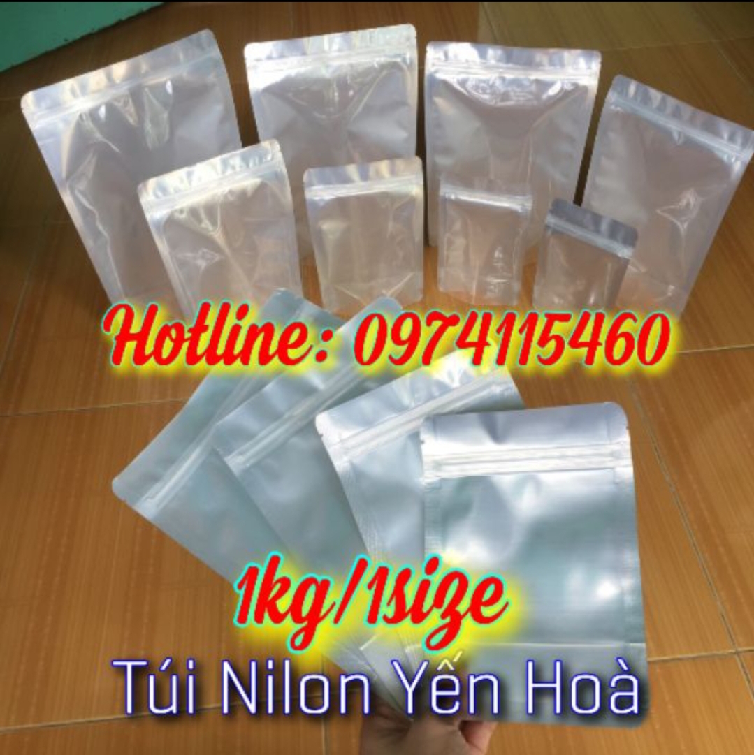 [HCM]1kg Túi zip đáy đứng mặt bạc mặt trong (túi zipper đáy đứng mặt bạc mặt trong)