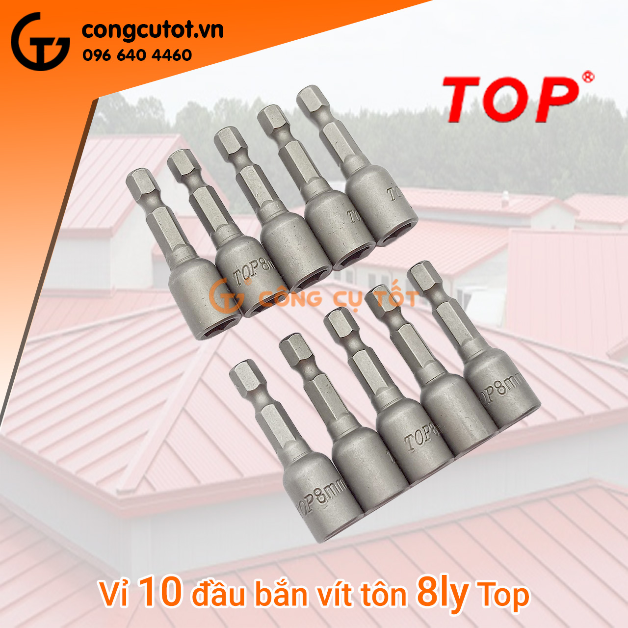 Đầu bắn tôn TOP 8mm