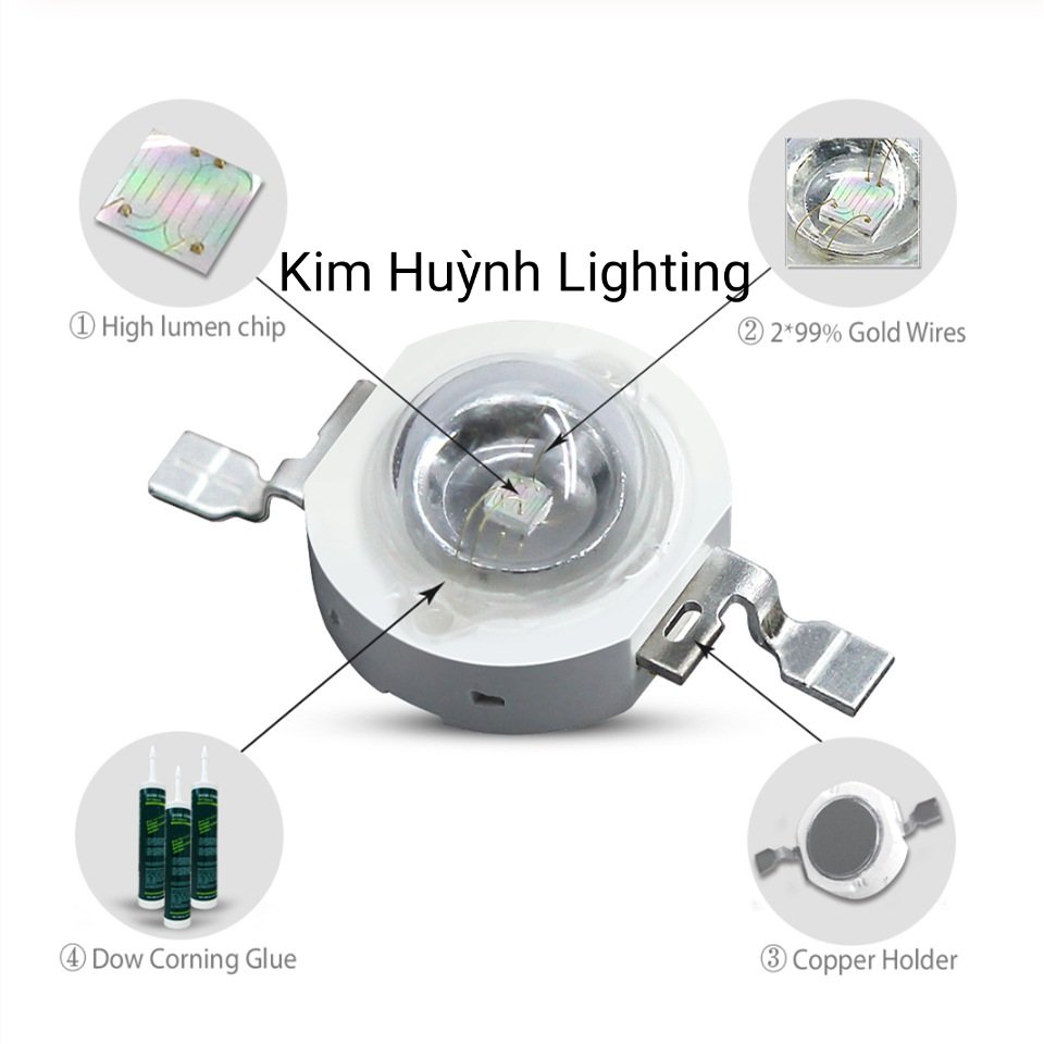 Nhân led 3W siêu sáng (gói 10 con)