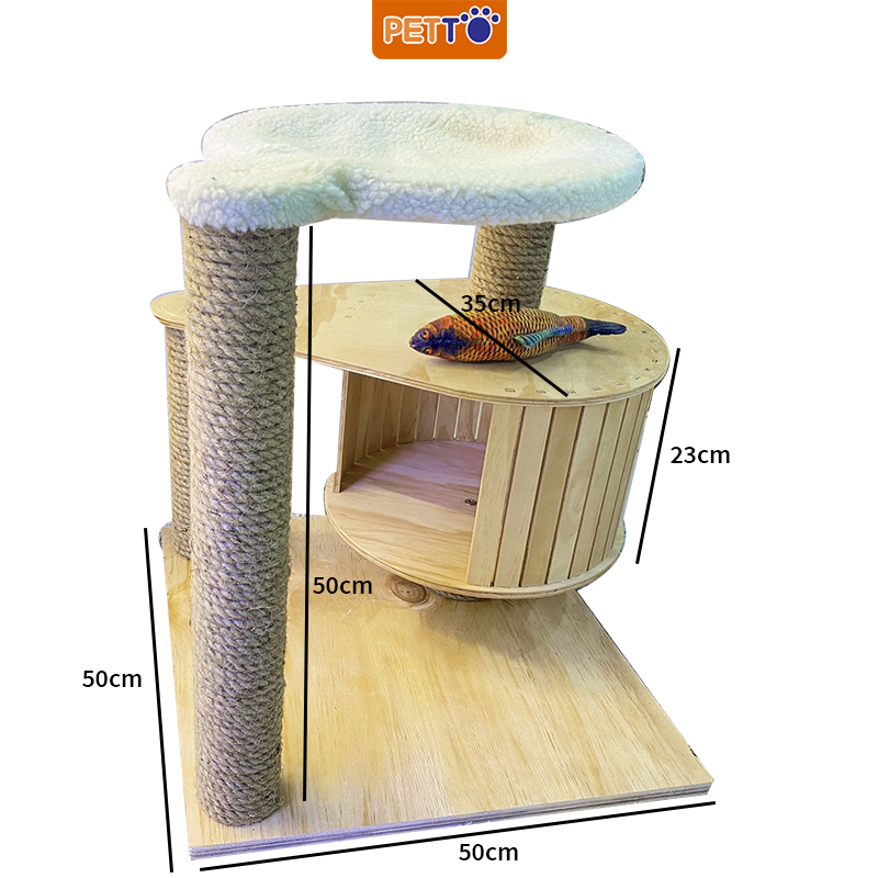 [HCM]Cat tree – Trụ cào móng cho mèo có hộc gỗ độc đáo CH019