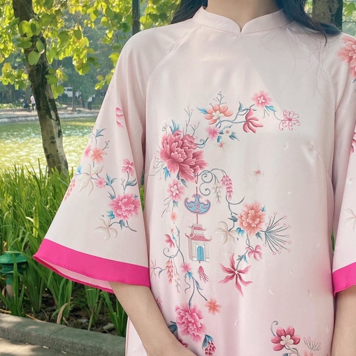 Áo dài cách tân thiết kế cổ điển-TV2023.