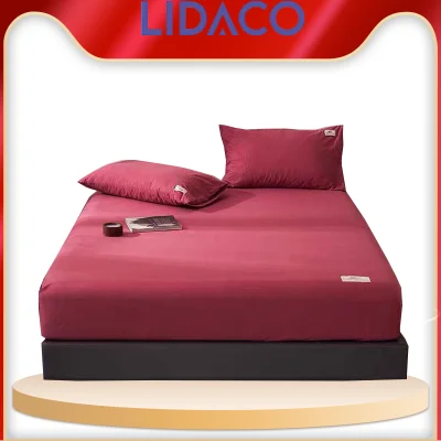 Bộ ga giường Cotton Tici LIDACO ga gối cotton tici bo chun có đủ mọi kích cỡ nệm