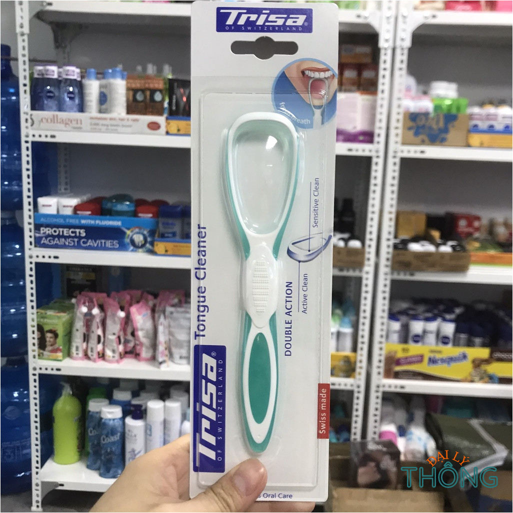 Bàn chải đánh răng trisa fresh / travel/ fine tip/ flexible head/ cool - cạo lưỡi nhựa trisa