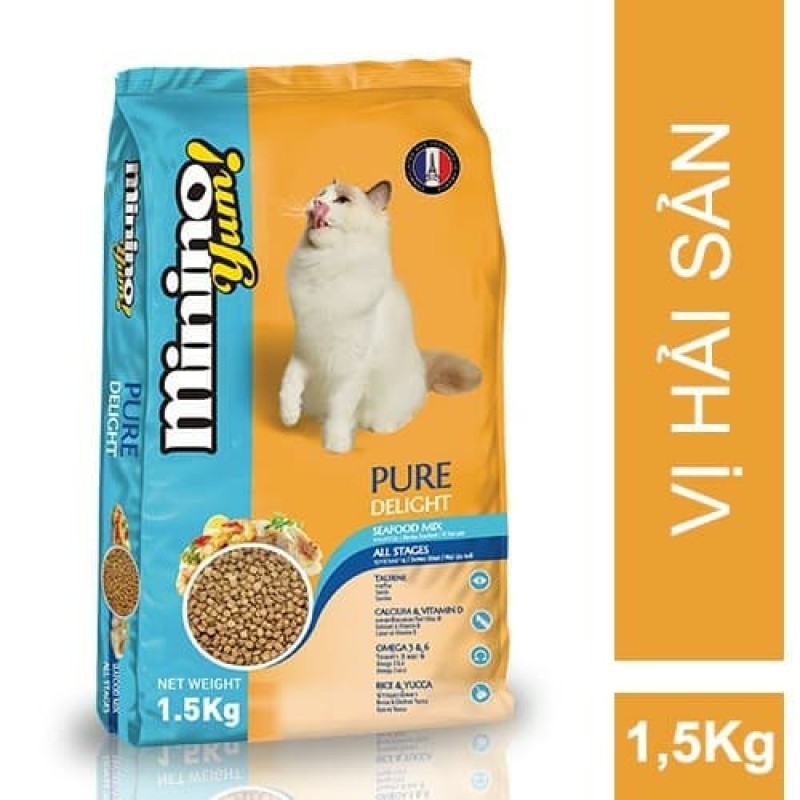 Thức ăn Minino Yum vị hải sản -1,5kg