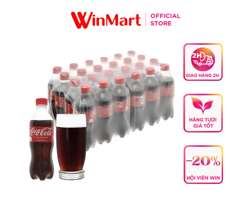 [Siêu thị WinMart] - Thùng 24 chai nước ngọt có gas Coca-Cola 390ml
