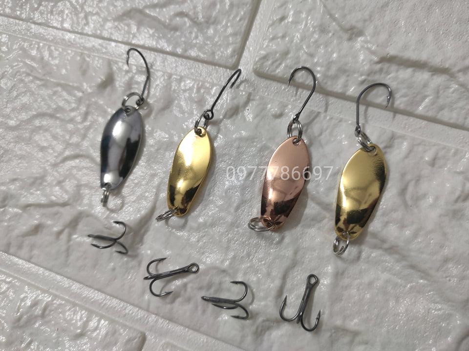 combo 4 mồi thìa 2.2g kèm 4 móc 3 tiêu