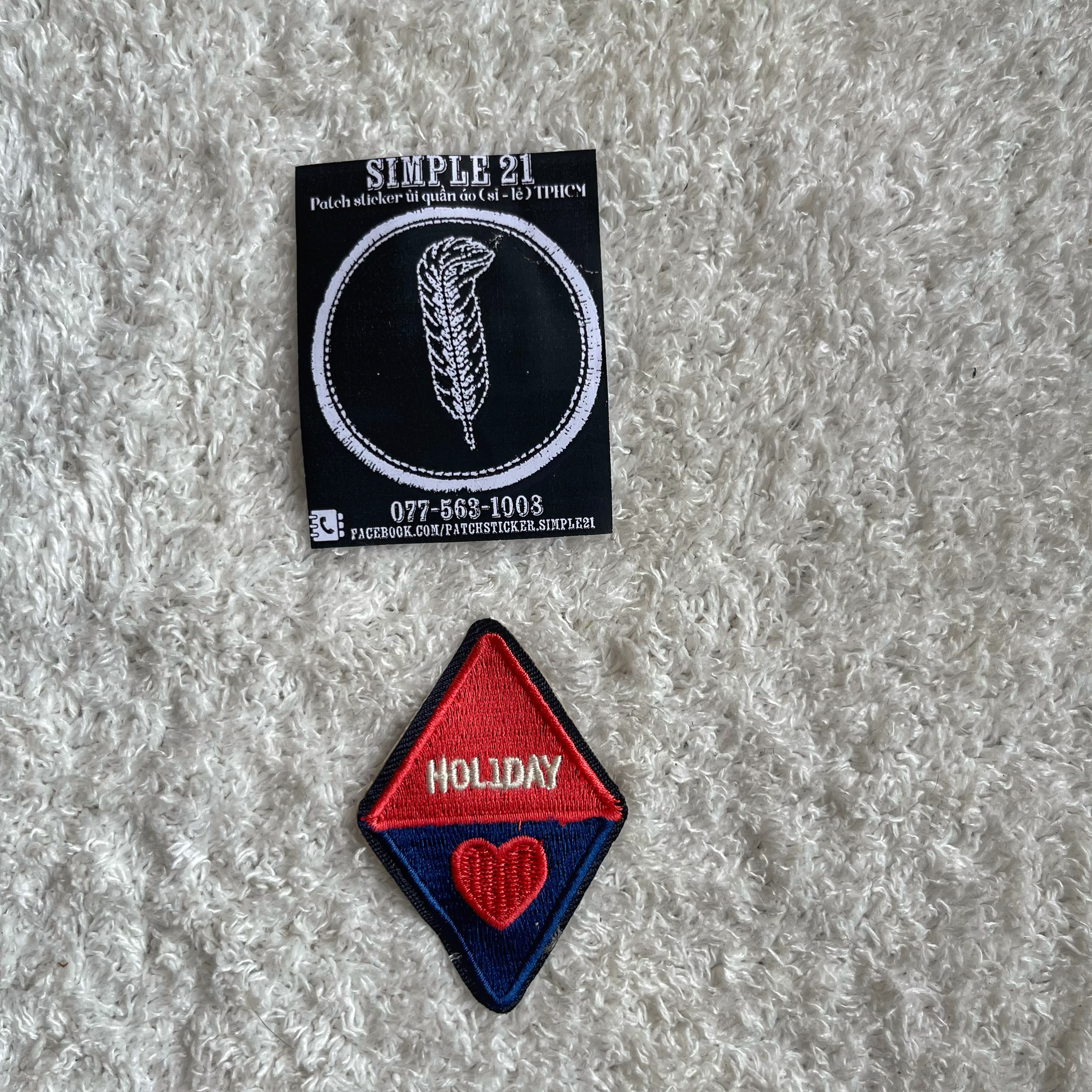 Patch sticker ủi quần áo simple21