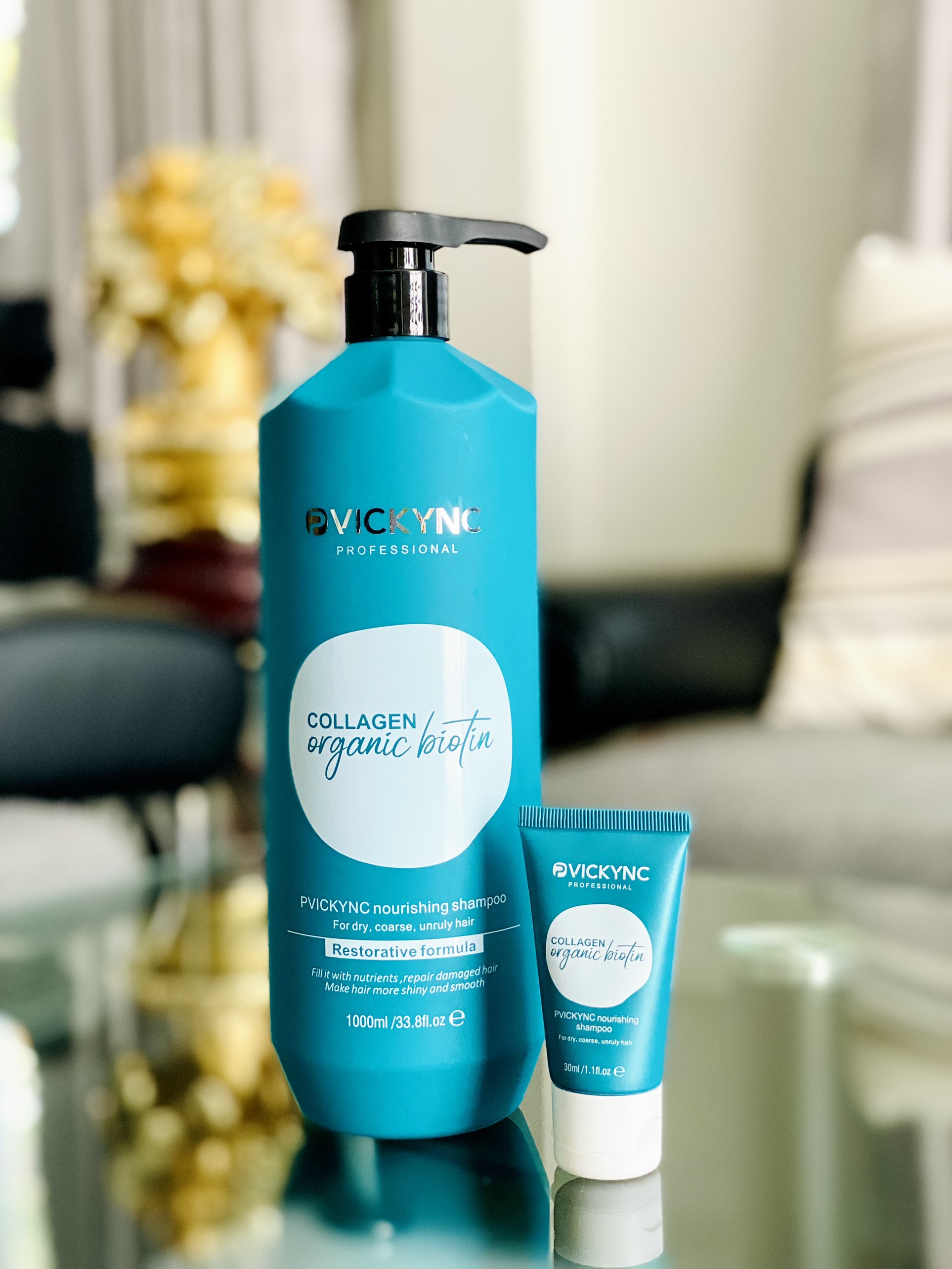 Bộ Gội Xả Collagen Organic Biotin Pvickync 1000ml