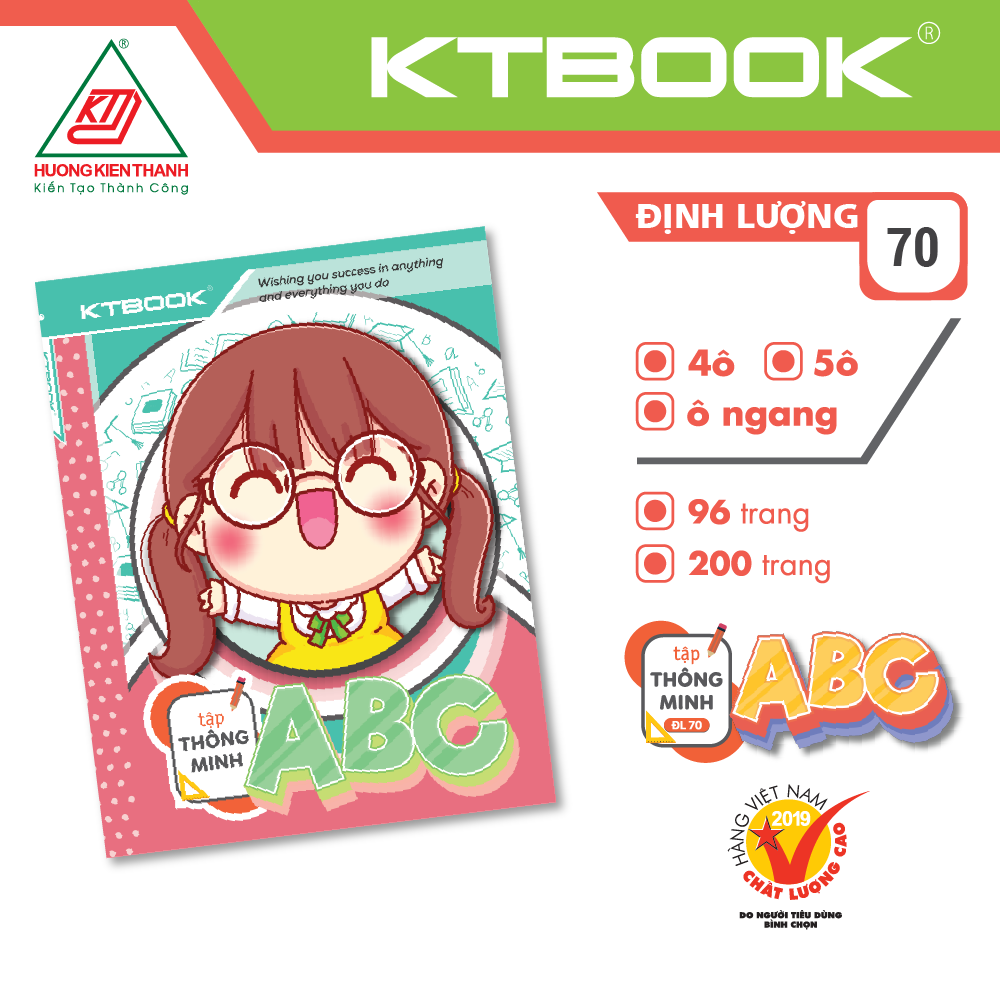 Combo 5 cuốn tập học sinh cao cấp thông minh 200 trang