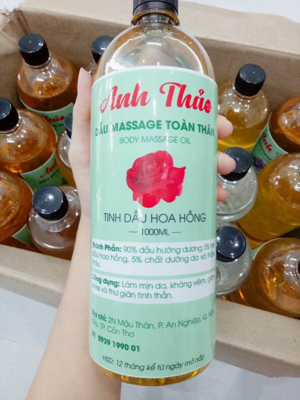 Dầu Massage Hương Hoa Hồng