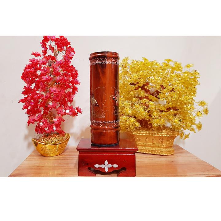 Ống nhang gỗ đẹp cao 23 cm
