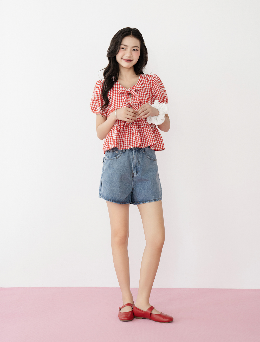 BLEUBIRD Quần sooc denim PALM SHORTS