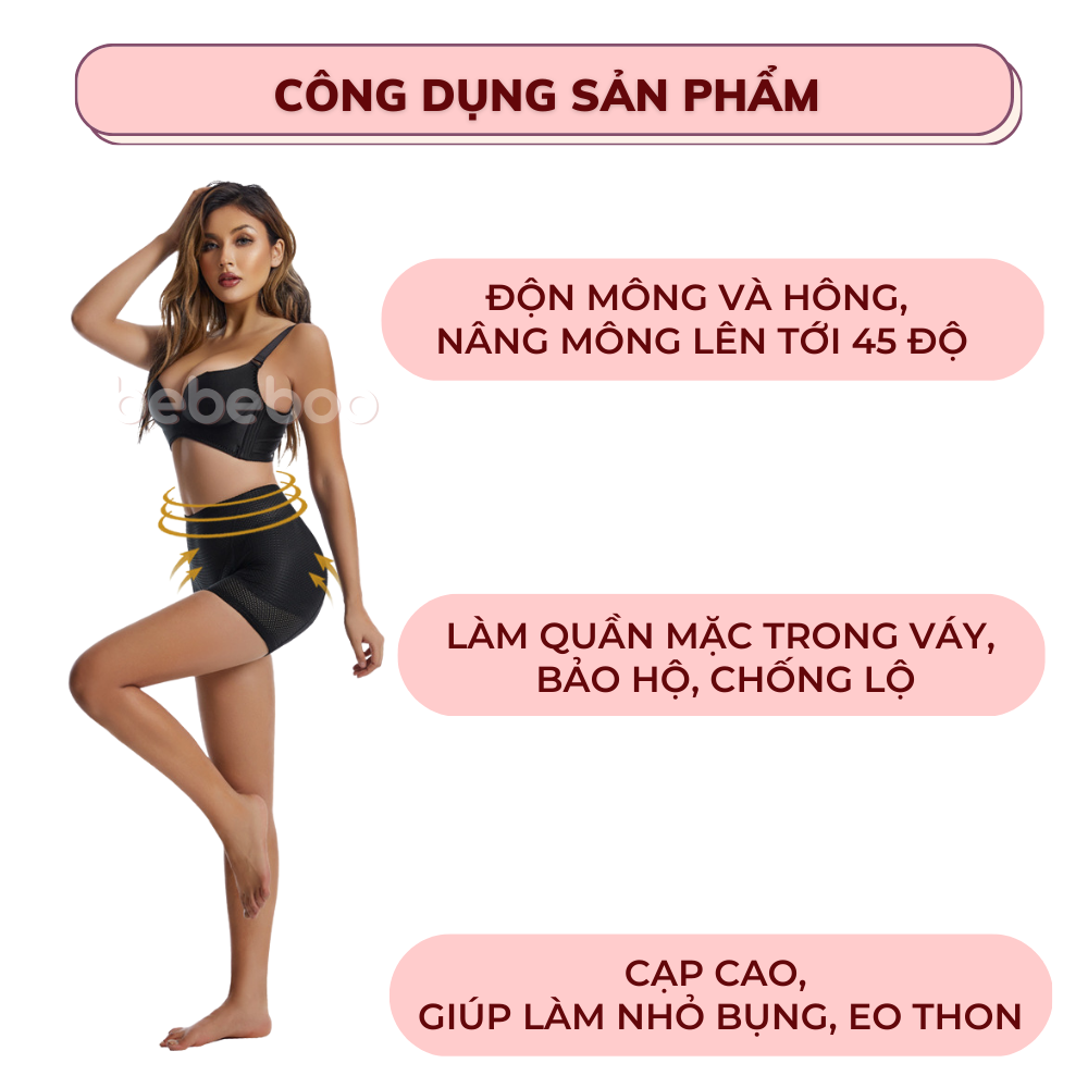 Quần Độn Hông Và Mông Thông Hơi Chất Cao Cấp BEBE CHIC