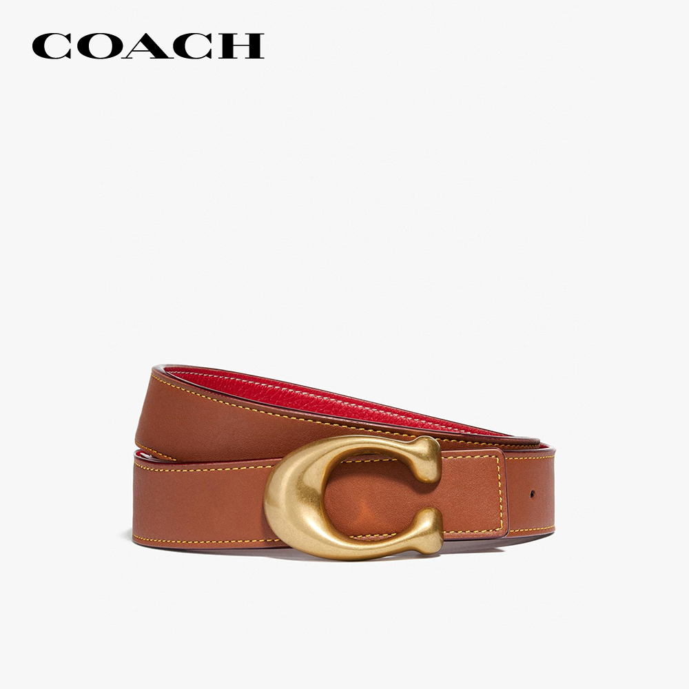 Coach - thắt lưng nữ bản vừa signature buckle reversible 78175-b4oh2