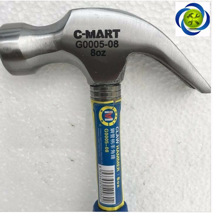 [HCM]Búa nhổ đinh cán sắt C-Mart G0005-8 8oz (226 grams)
