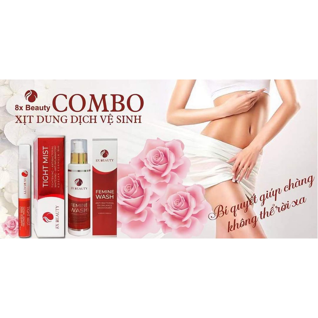 Miễn Phí Ship Xịt Phụ Khoa Thảo Dược 8X BEAUTY (Tặng 1 Dung Dịch Vệ Sinh Giá 280k)