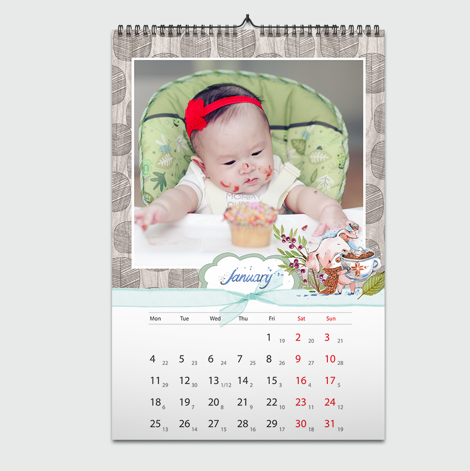 Lịch Treo Tường 13 Tờ size 30x45cm, in ảnh cá nhân hóa, trang trí nhà cửa, chào mừng năm 2025