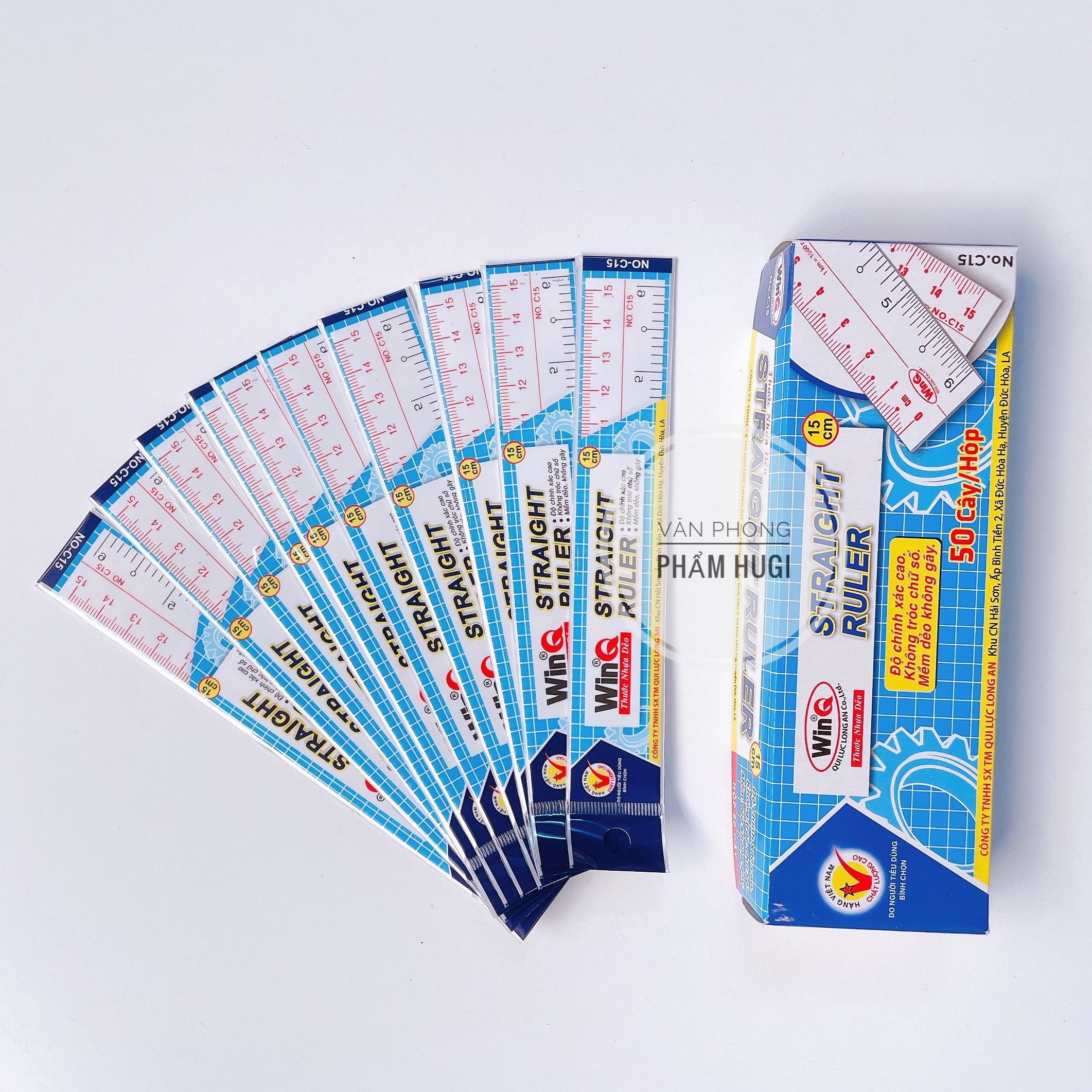 Combo 2 Cây Thước Kẻ Dẻo WinQ 15cm