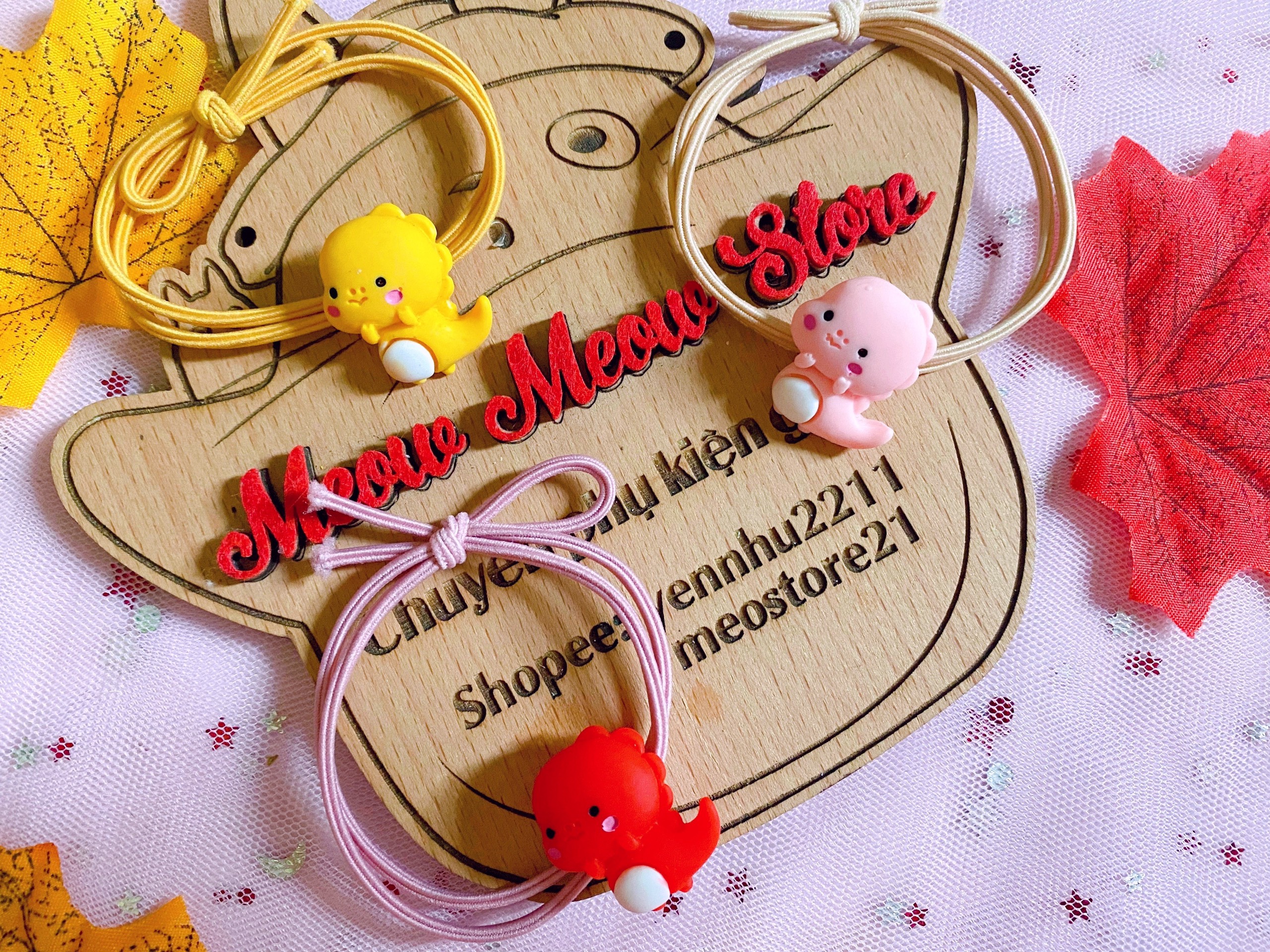 COMBO 2 CỘT❣️Ảnh thật❣️Được Chọn Mẫu- Cột Tóc Bé Khủng Long Siêu Cưng- Dây Cột Tóc Giá Rẻ❣️