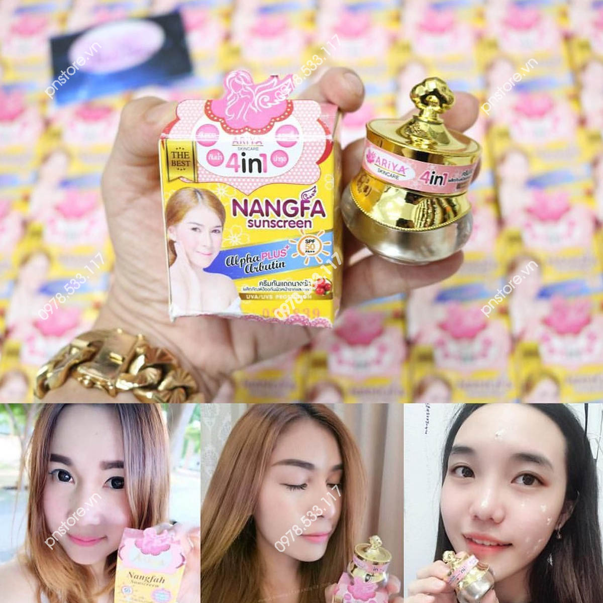 Kem chống nắng NANGFA 4in1 Thái Lan