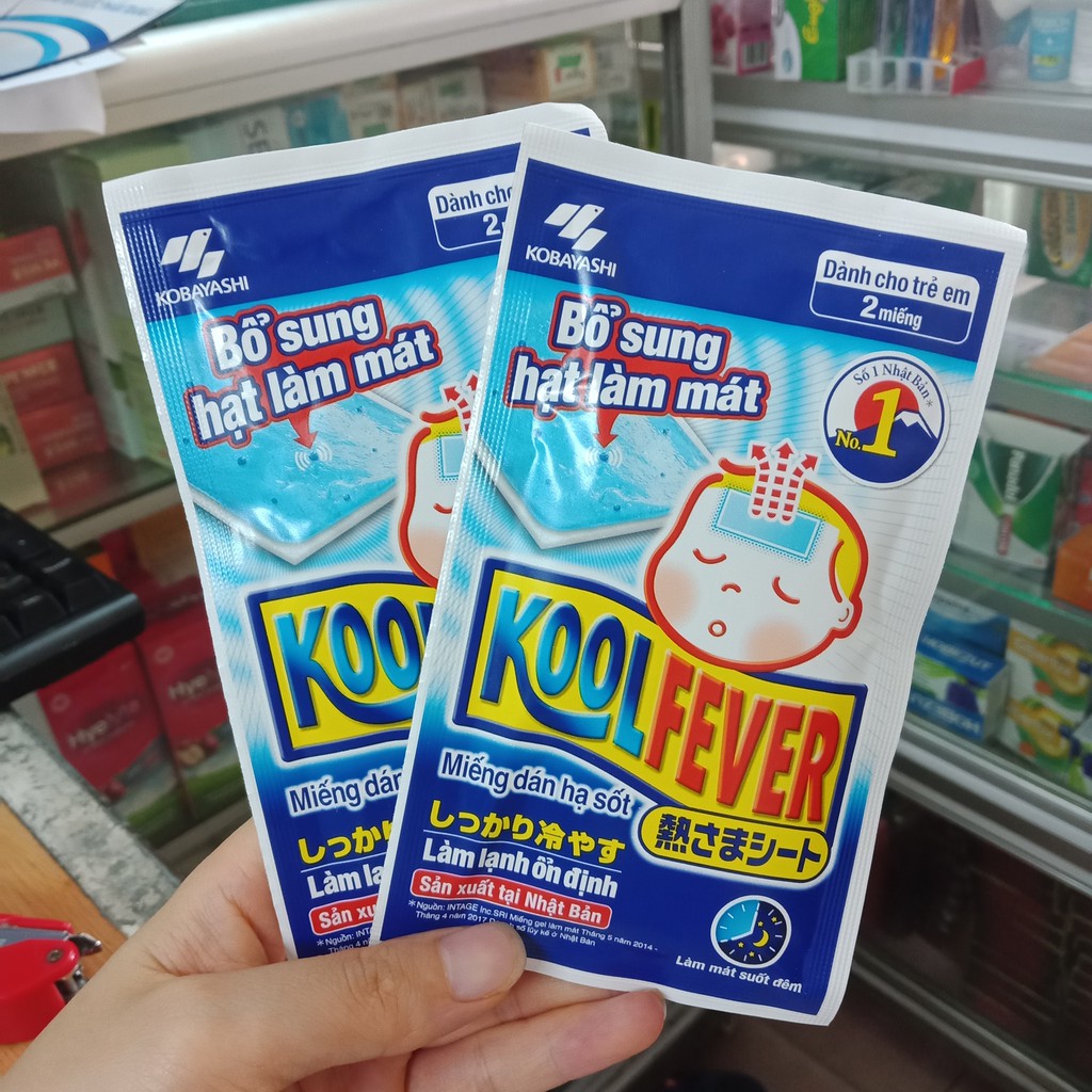 Miếng dán hạ sốt Koolfever KOBAYASHI - 1 gói 2 miếng