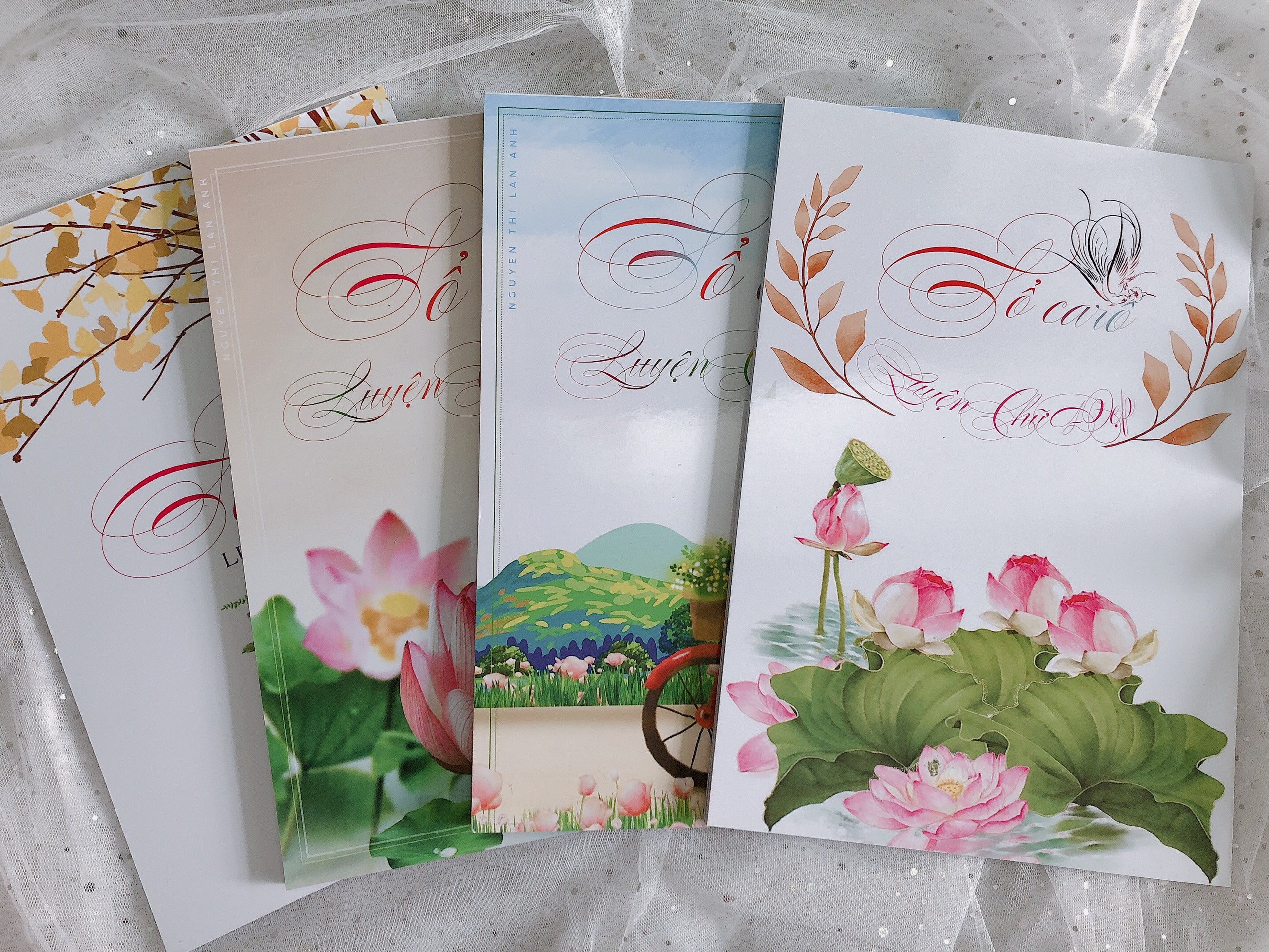 [HCM]Sổ caro hoa luyện chữ đẹp