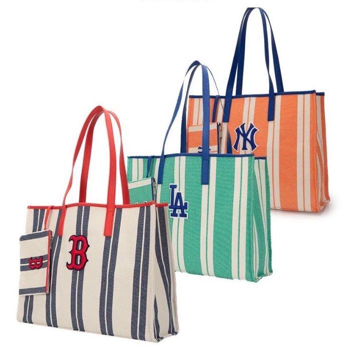 Túi tote sọc MLB canvas cao cấp (chuẩn hãng)