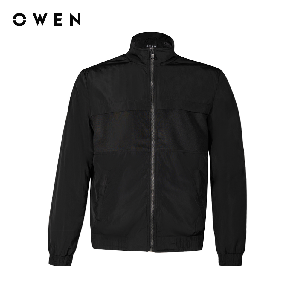 OWEN - Jacket Regular Fit JK220708 màu Đen chất liệu Polyester