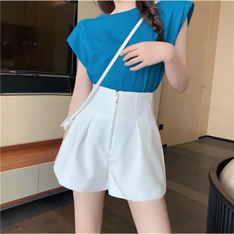QUẦN SHORT CÓ KHOÁ GIỮA CẠP SIÊU CAO