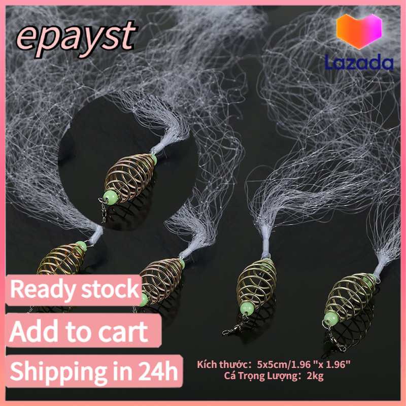 4pcs High Quality Fishing Netting with Luminous Beads Swivel Connector(10#)