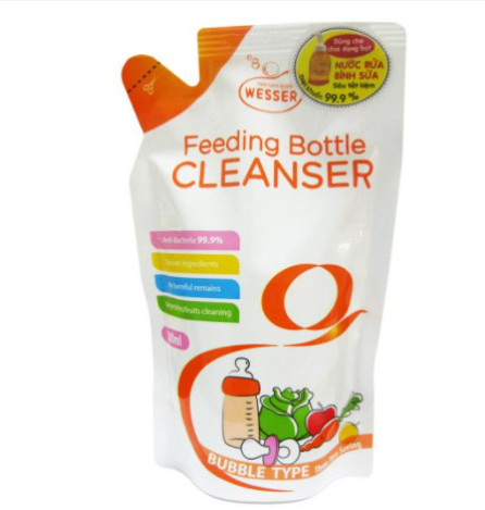 {CHÍNH HÃNG, Mẫu mới} - Nước Rửa Bình Sữa Kháng Khuẩn 500ML Wesser (DẠNG BỊCH)