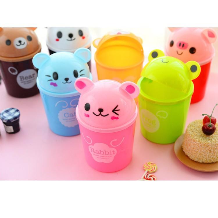 [HCM](XẢ KHO) Thùng Rác Mini Để Bàn Văn Phòng Hình Thú Dễ Thương