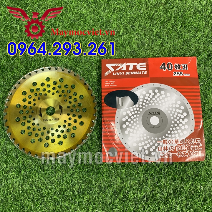 Lưỡi cắt cỏ tròn mắt hợp kim loại 40 răng liền kề Nhật Bản cao cấp (màu ngẫu nhiên)