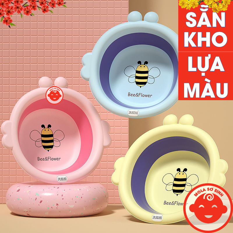 Chậu rửa mặt gấp gọn hình ONG cho bé