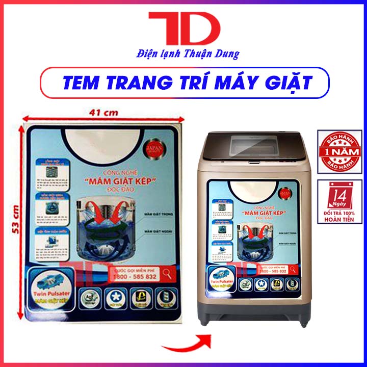 Tem dán máy giặt, Tem máy giặt - Điện Lạnh Thuận Dung