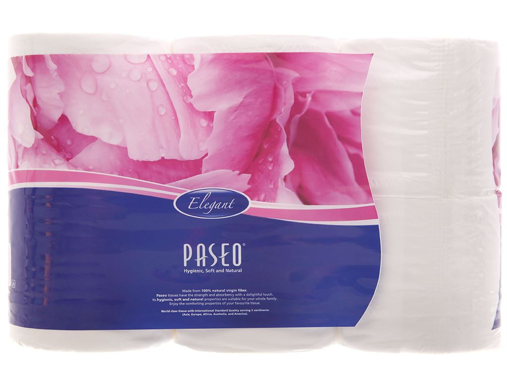Lốc 6 cuộn giấy vệ sinh 3 lớp Paseo