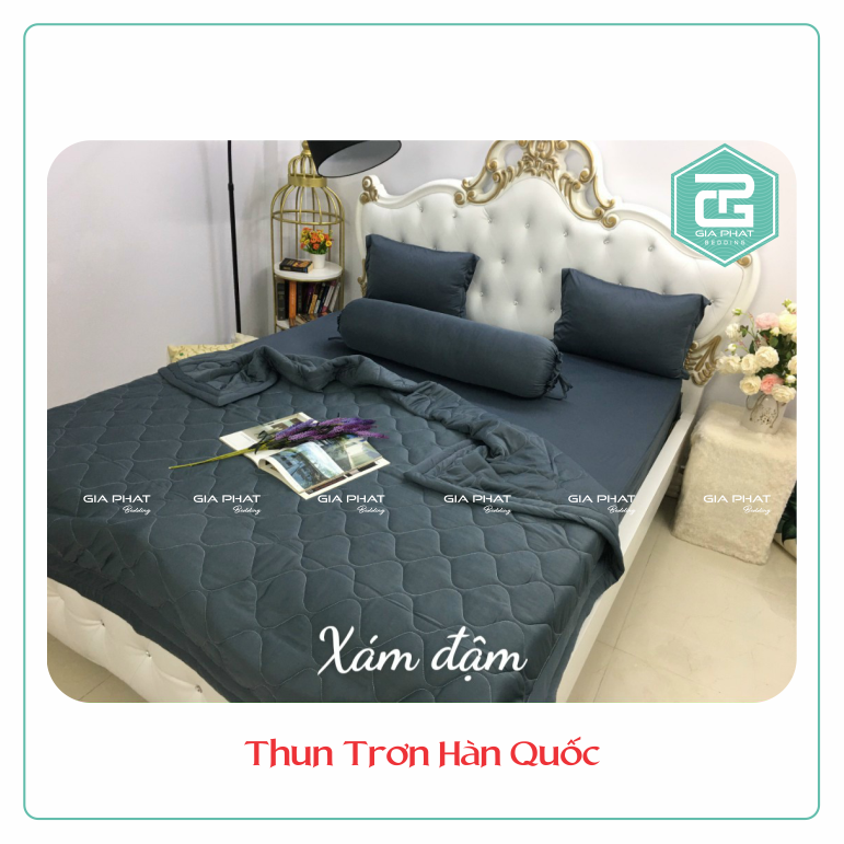 Ga trải giường thun lạnh Hàn Quốc 1 màu cao cấp