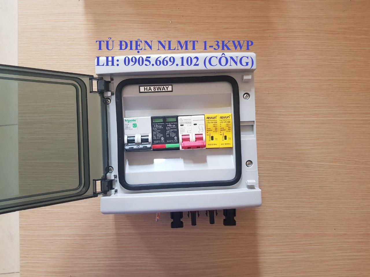 Tủ điện Năng lượng Mặt trời 1 string hệ 1kWp / 2kWp / 3kWp