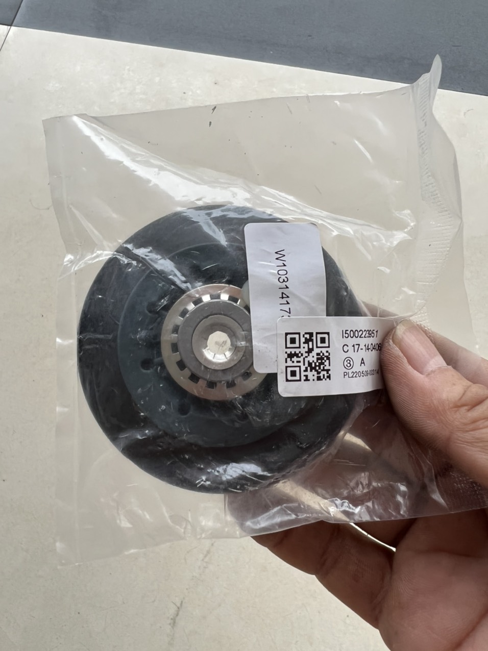 Bộ trục + Bánh tỳ đỡ lồng máy sấy Whirlpool