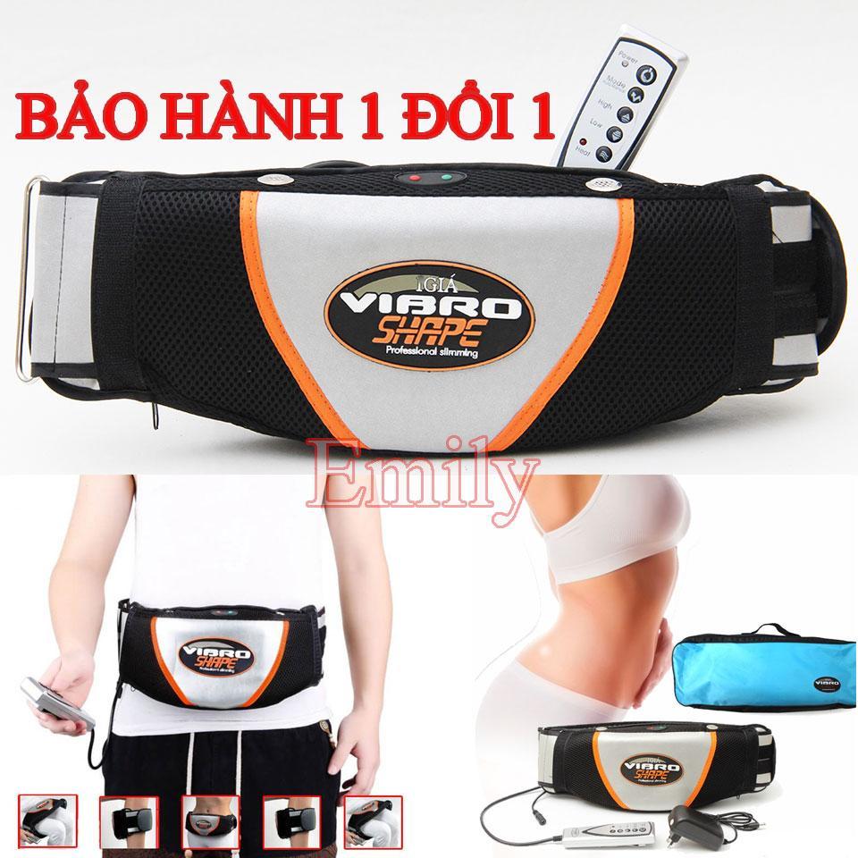 Máy Massage Bụng 💝Freeship💝 Máy đánh tan mỡ bụng Vibro Shape Có Nhiệt Nóng Thế Hệ Mới Giúp Thon Eo Nhanh Chóng