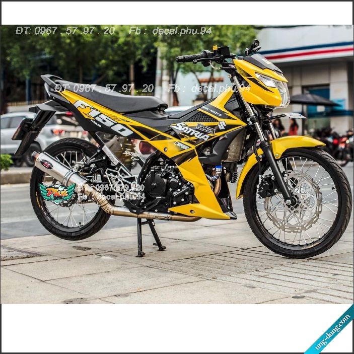 Tem rời Satria vàng đen (B)