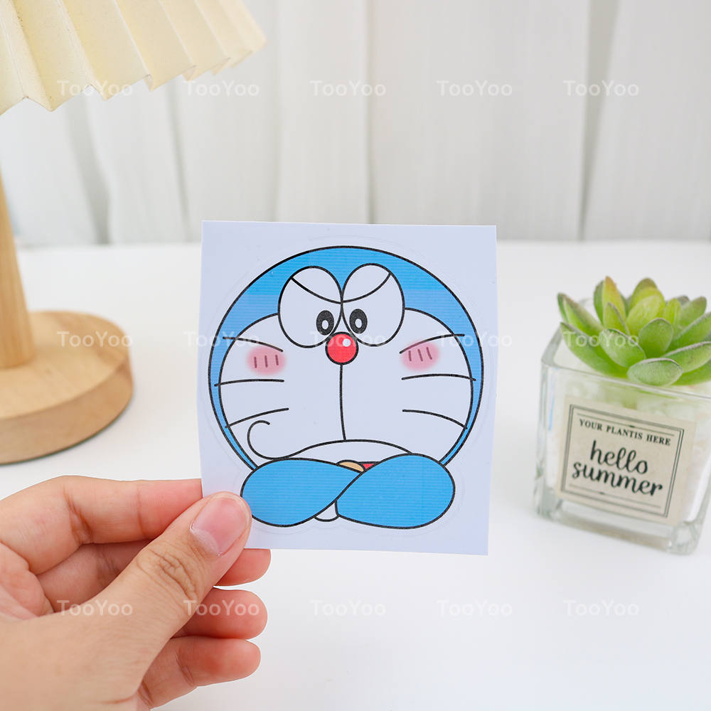 Sticker phản quang Doraemon dán xe dễ thương cute TooYoo BK00644