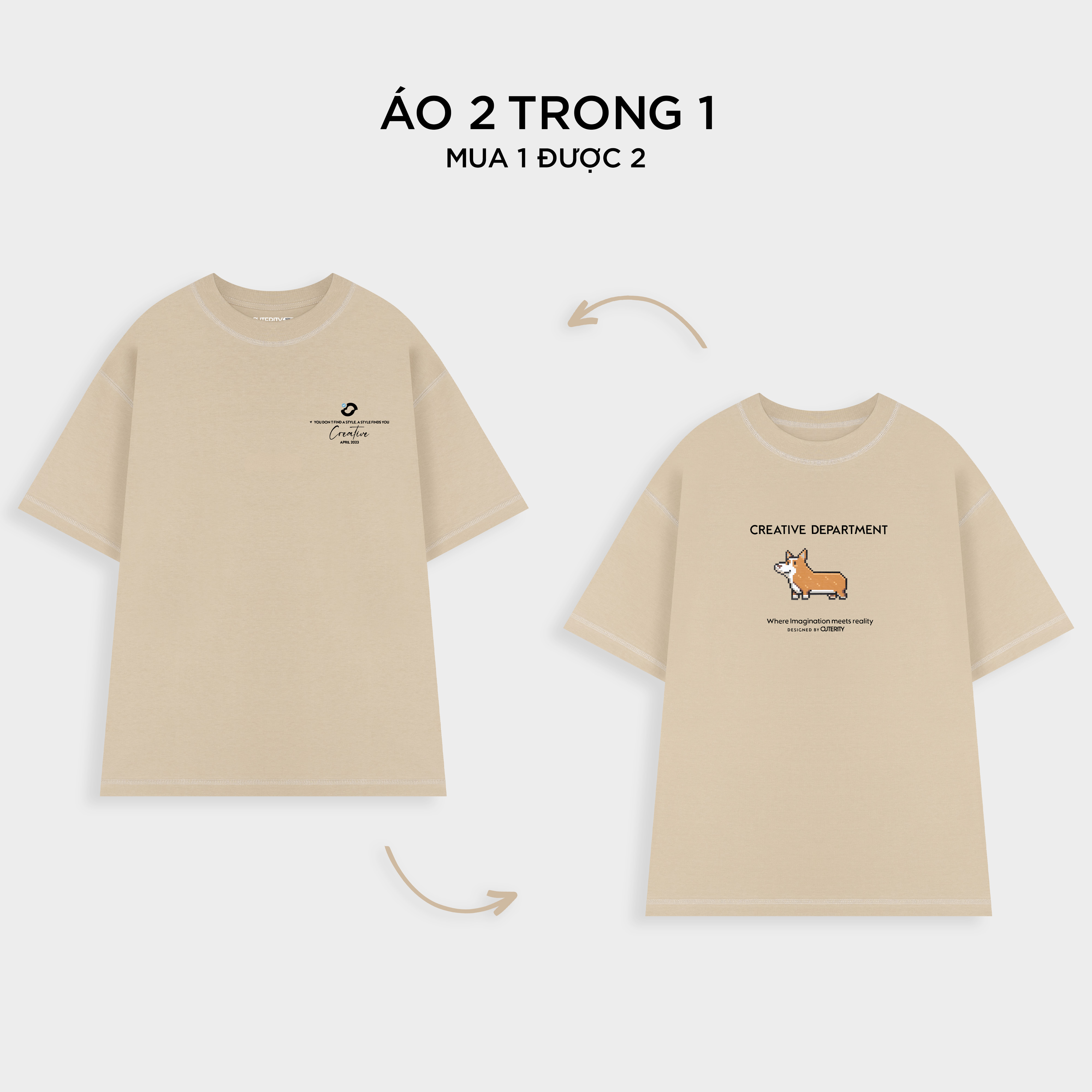 Áo thun 2 mặt nam nữ unisex Outerity Double Tee Collection