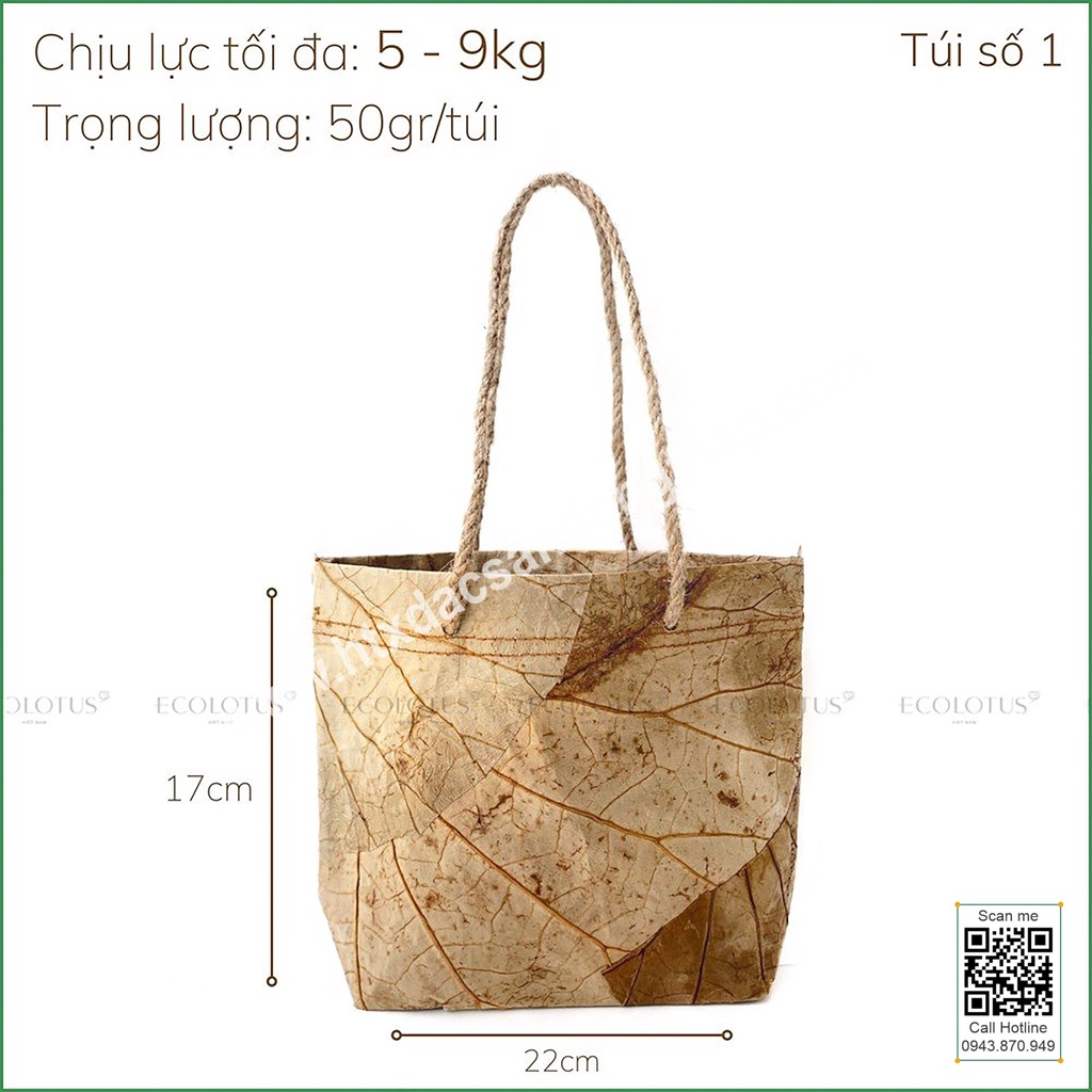 TÚI GIẤY LÁ SEN 1 ECOLOTUS